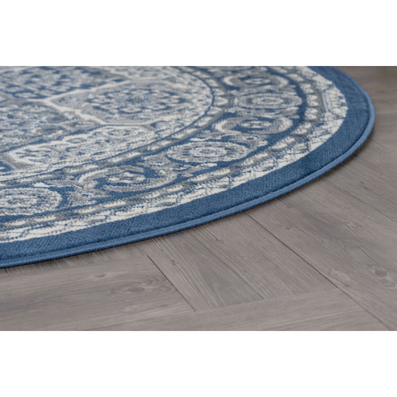 Tapis bleu marine Hobbs, Rond 5 pi 3 po