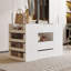 White Closet Island With 14 Drawers And Tempered Glass