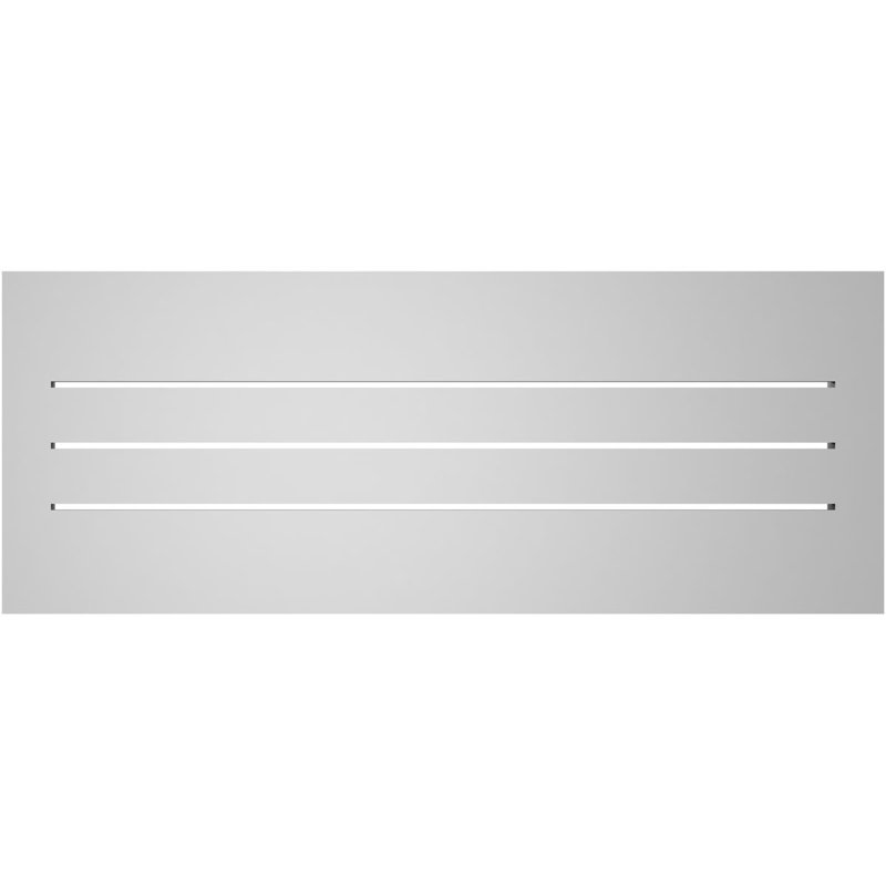 Évent à pignon fonctionnel en uréthane rectangulaire à fixation en surface, brun clair apprêté, H 14 po x l 36 po x P 1,5 po