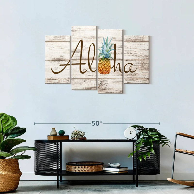 Ensemble de 4 pièces Aloha, H 43 po x l 27 po x P 1,25 po