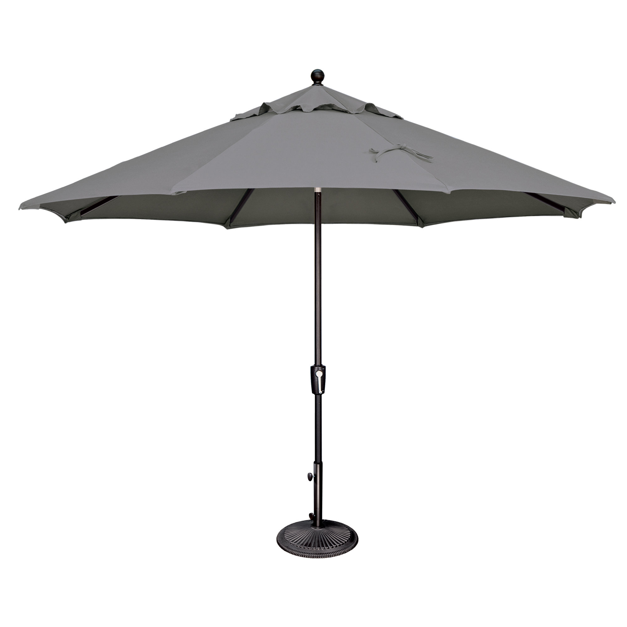 132'' Sunbrella® Outdoor Umbrella, Canvas Charcoal Sunbrella® Canvas, Black