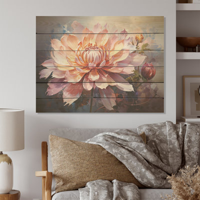 Lotus Blossoms Of Purity - Lotus Wood Wall Art On Natural Pine Wood