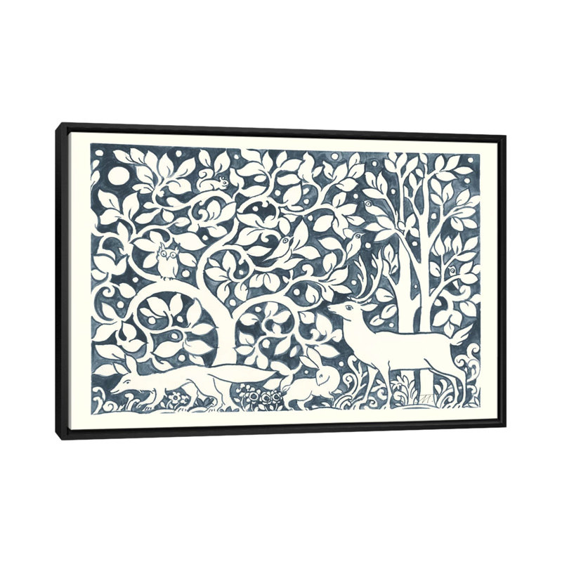 «Forest Life IV», reproduction d'impression sur toile tendue, H 18 po x l 26 po x P 1,5 po, Toile avec cadre noir
