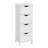 White Bathroom Storage Cabinet, Freestanding Cabinet With Drawers