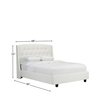 Lit plateforme en tissu d’ameublement Stoneking