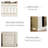 Beige Solid Wood Freestanding Fireplace