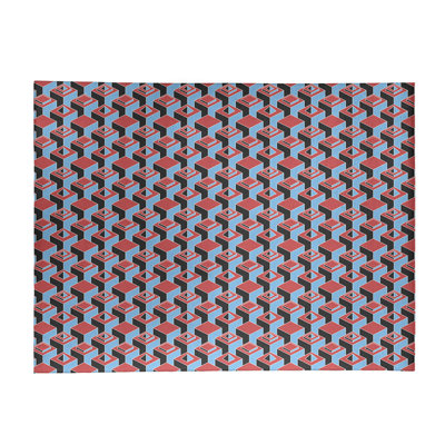 Tapis bleu/noir/rouge dark skyscrapers