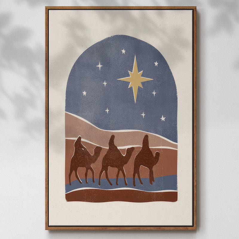 Boho Nativité II, H 37 po x l 25 po x P 1,5 po, Noyer