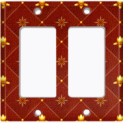 Patterned 2 - Gang Toggle Light Switch Standard Wall Plate
