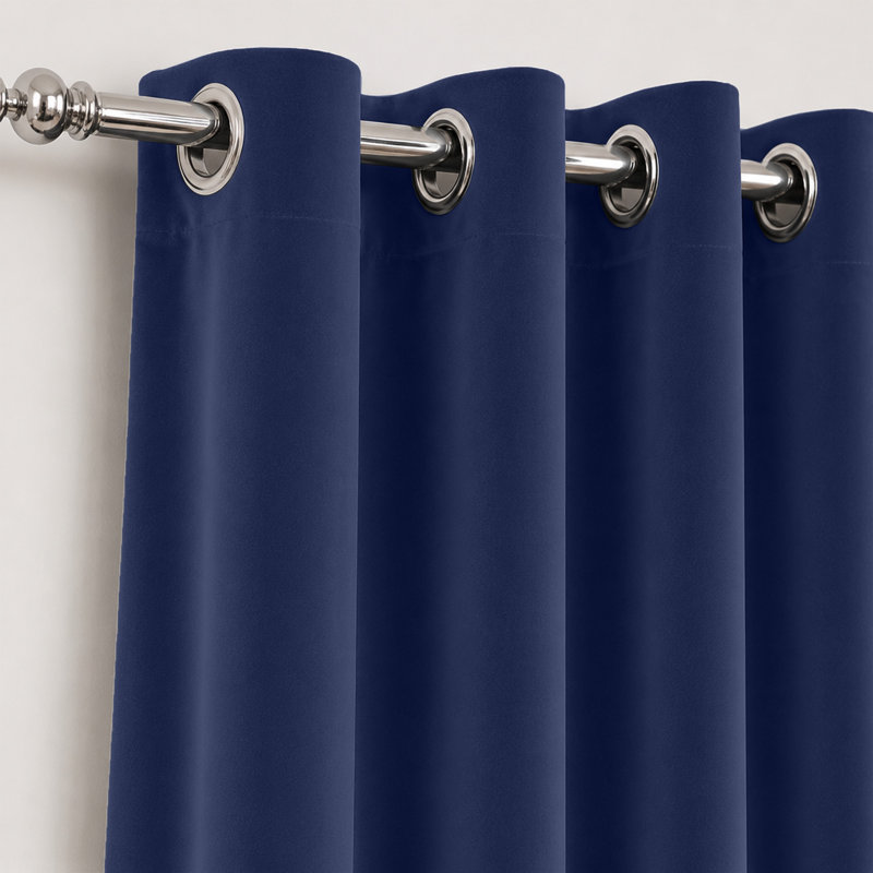 Room Darkening Single Curtain Panel, NAVY