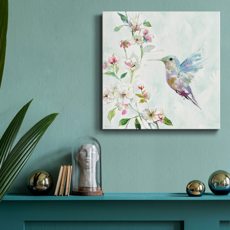 Colibri II - reproduction d'art sur toile tendue, H 10 po x l 10 po x P 1,5 po