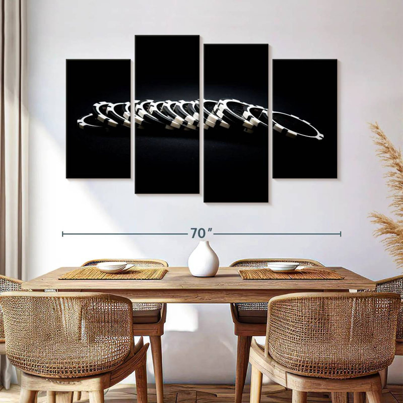 Jetons de poker noir Senne, H 42 po x l 68 po
