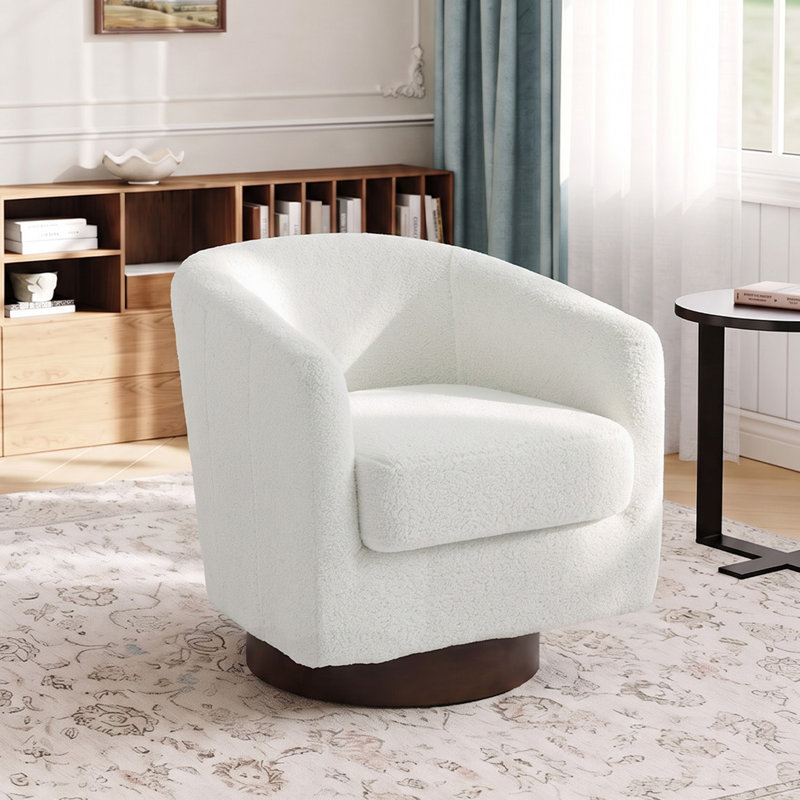 Upholstered Teddy Swivel Accent Chair