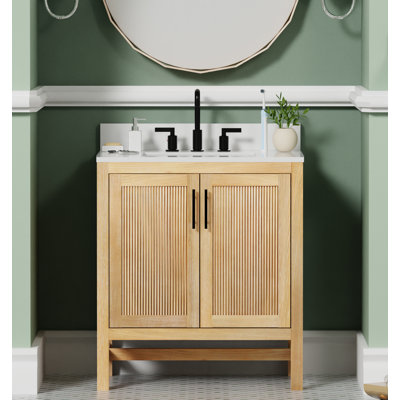 Armoire de meuble-lavabo simple 30 "sans dessus Blunt