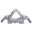Canapé de jeu modulaire 10 pièces pour coussins rectangulaires gris, blocs concaves, pièces en forme de U, tissu doux, mousse 28d haute densité, structures variées, molleton à fermeture à glissière cachée, différentes formes,