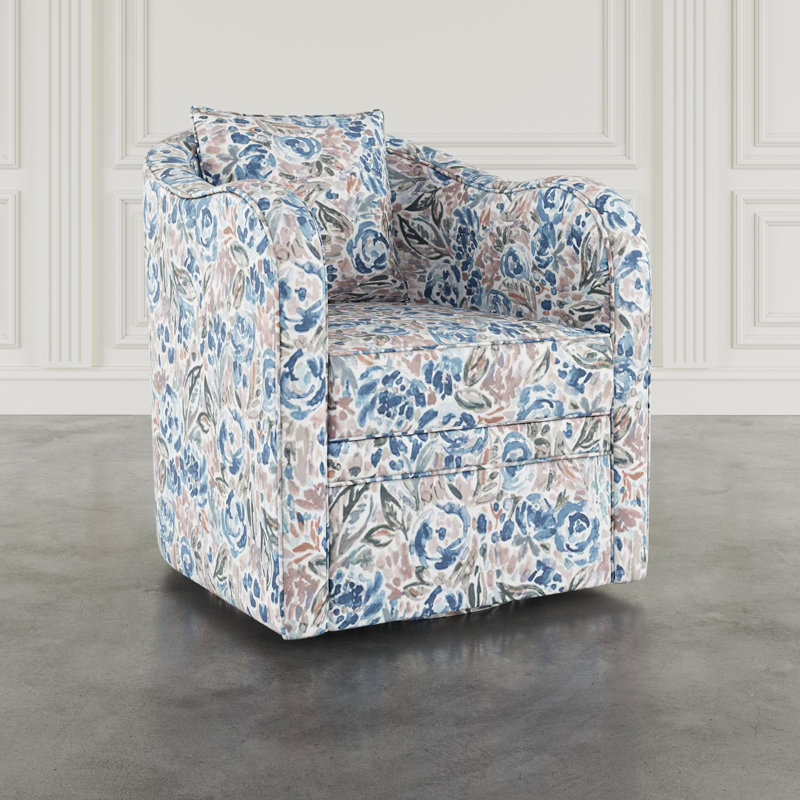 Fauteuil pivotant traditionnel avec coussin Daisy Bloom, Floraison