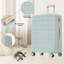 Ensemble de valises rigides 6 pièces avec serrure TSA, ensemble de valise à roulettes 16/20/24/28 pouces avec sac de voyage extensible et trousse de toilette imperméable, poignée réglable