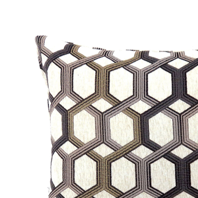Housse de coussin carrée HamLake, Gris, H 20 po x l 22 po