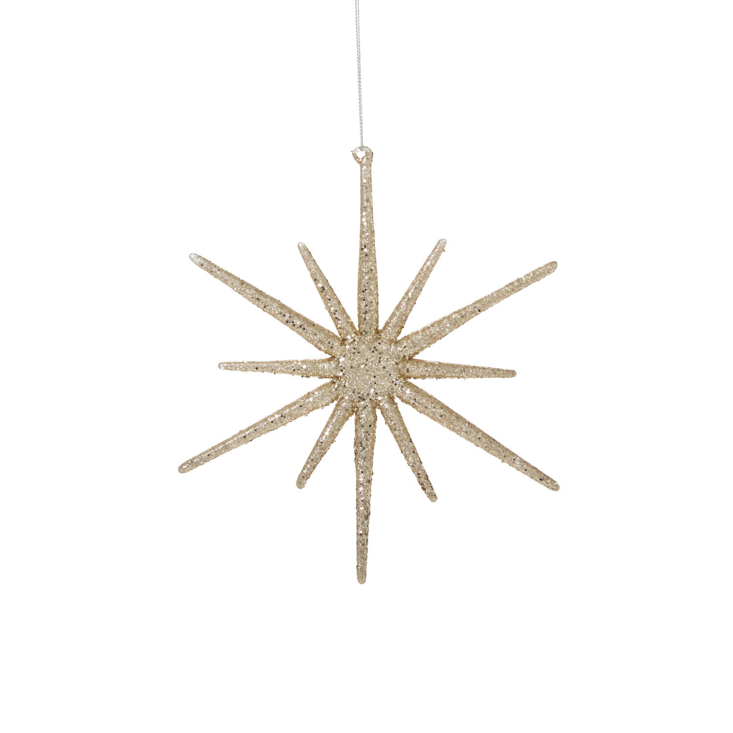 8" Hanging Figurine Ornament, Gold