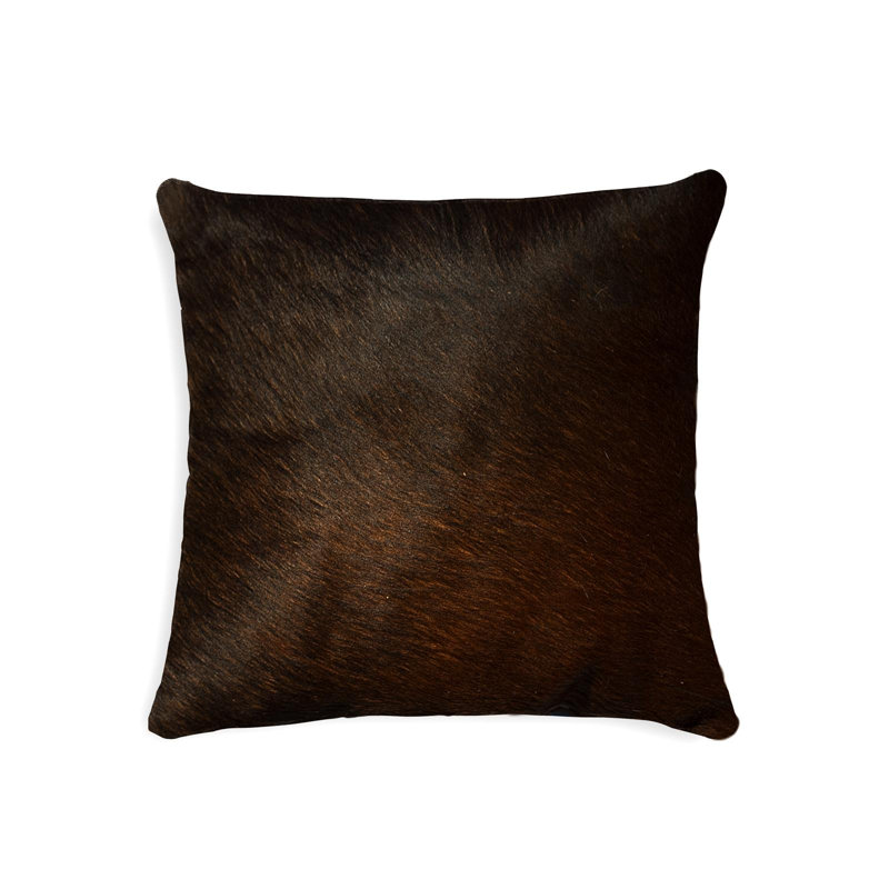 Coussin 18 "en peau de vache chocolat