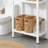 Wicker Toilet Paper Holder Stand With Handles, Natural Water Hyacinth Bathroom Storage Basket Organizes & Holds Up To 6 Rolls, Rustic Decor For Home