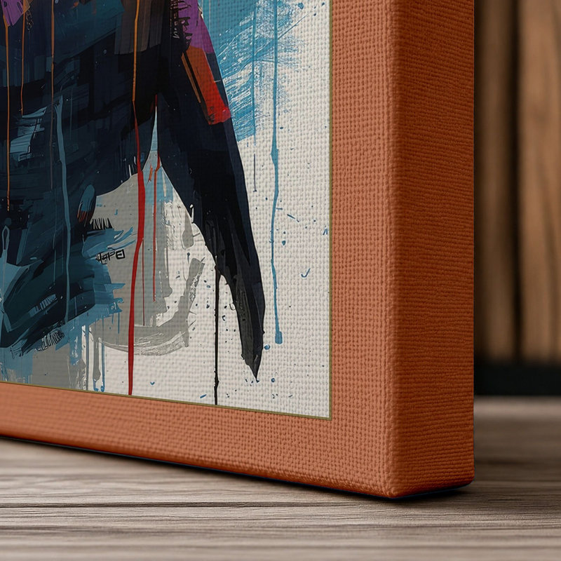 Seal in Autumn Light Coastal 1 Piece Wrapped Canvas Wall Art, 36x24 - 91.4 x 61.0 cm, Terracotta Border