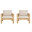 Ensemble de chaises d'extérieur avec coussins (ensemble de 2)