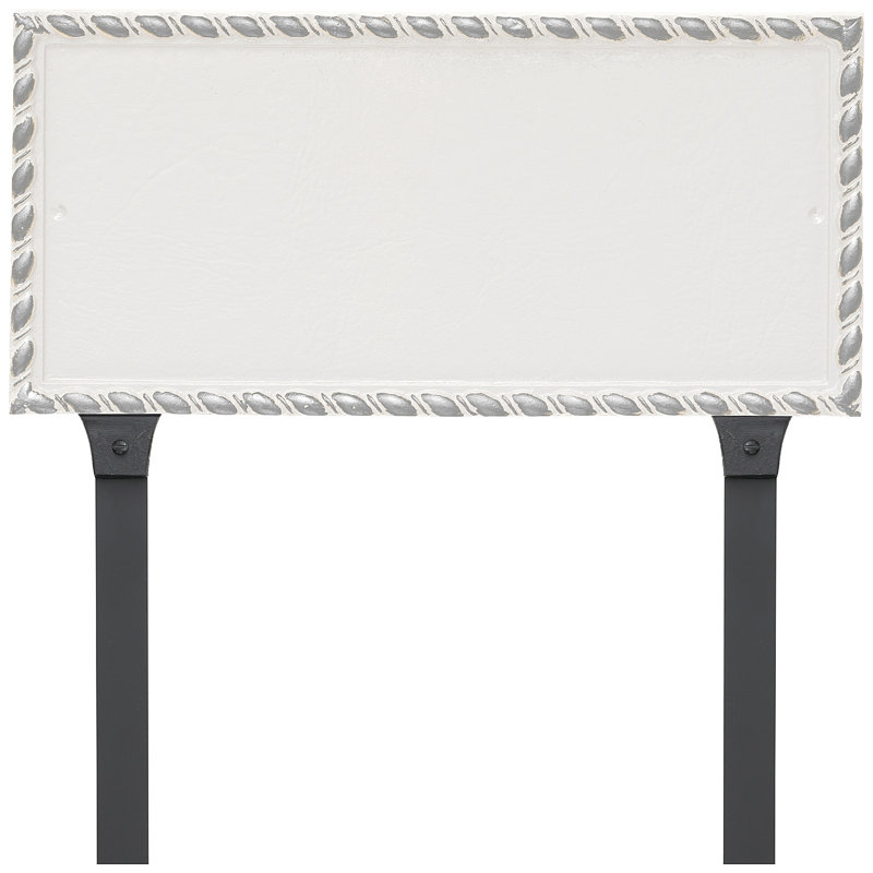 Plaque d'adresse rectangulaire Franklin One Line avec piquets de pelouse, Chocolat / or, Oui