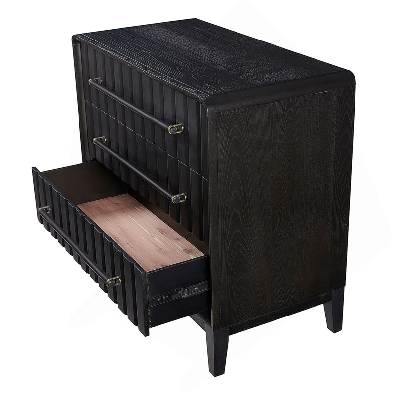 Commode Bachelor 3 tiroirs au fini poivre