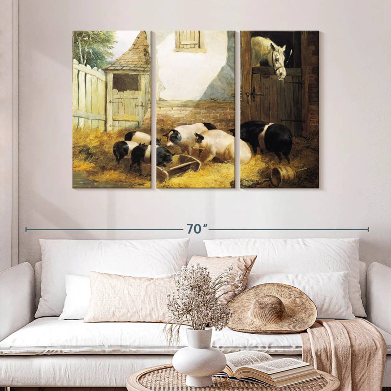 Brampt Farm Pigs, 32" H x 50" W