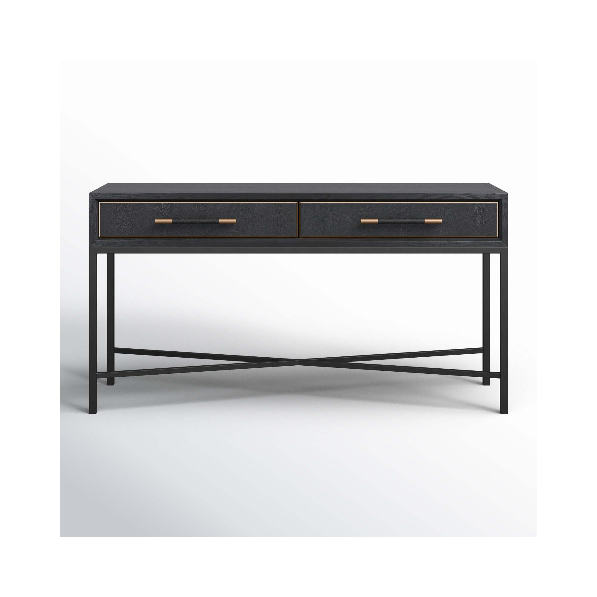 Meera 59" Console Table, Black, Black