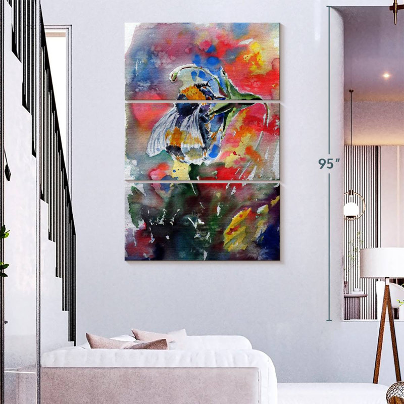 Brampt Bee With Flower, 74" H x 48" W