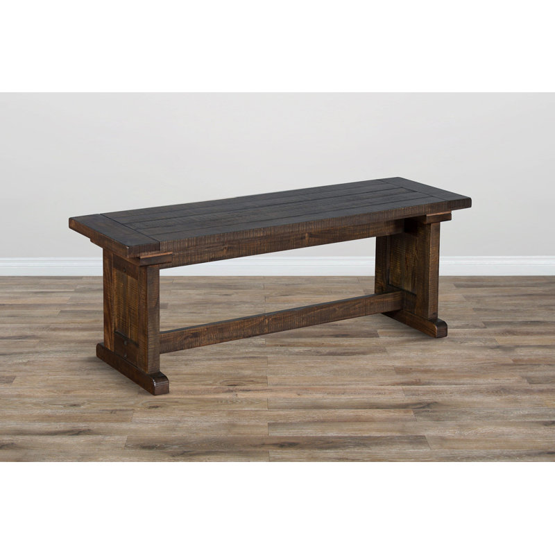 Edenbridge Wood Dining Side Bench, Tobacco Leaf