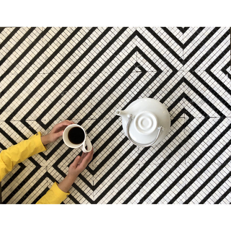 Carreau de mosaïque en marbre 8 po x 8 po