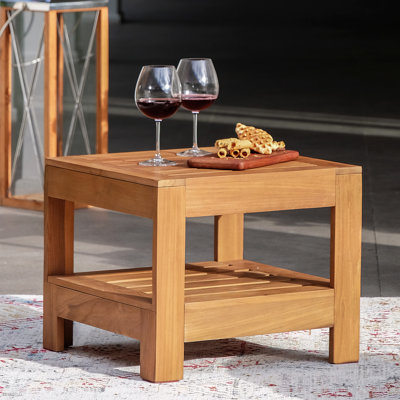 Bogota Square Teak Outdoor Side Table
