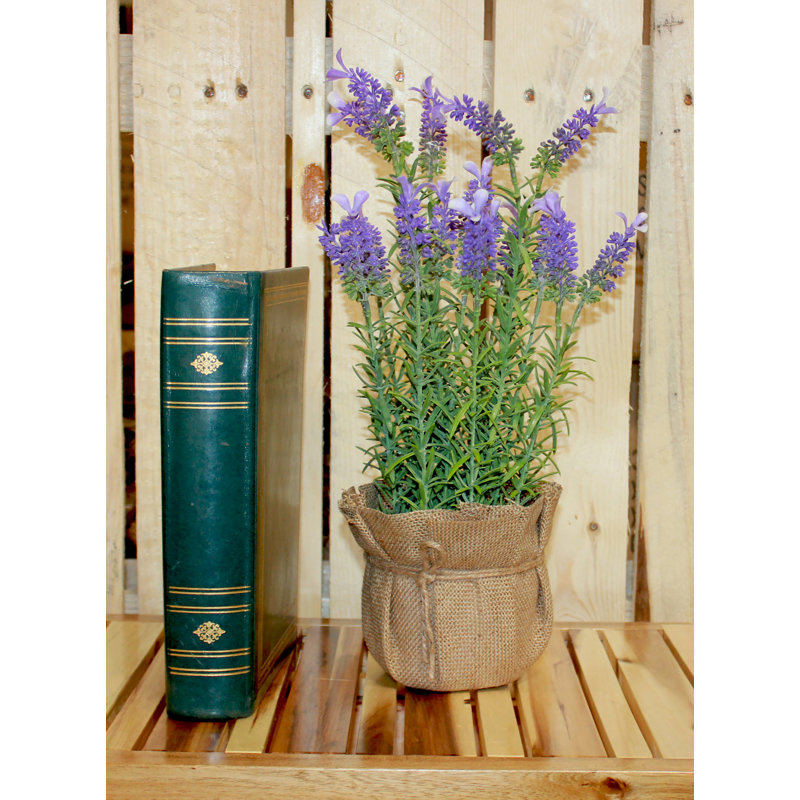 16" Artificial Lavender in Burlap Bag
