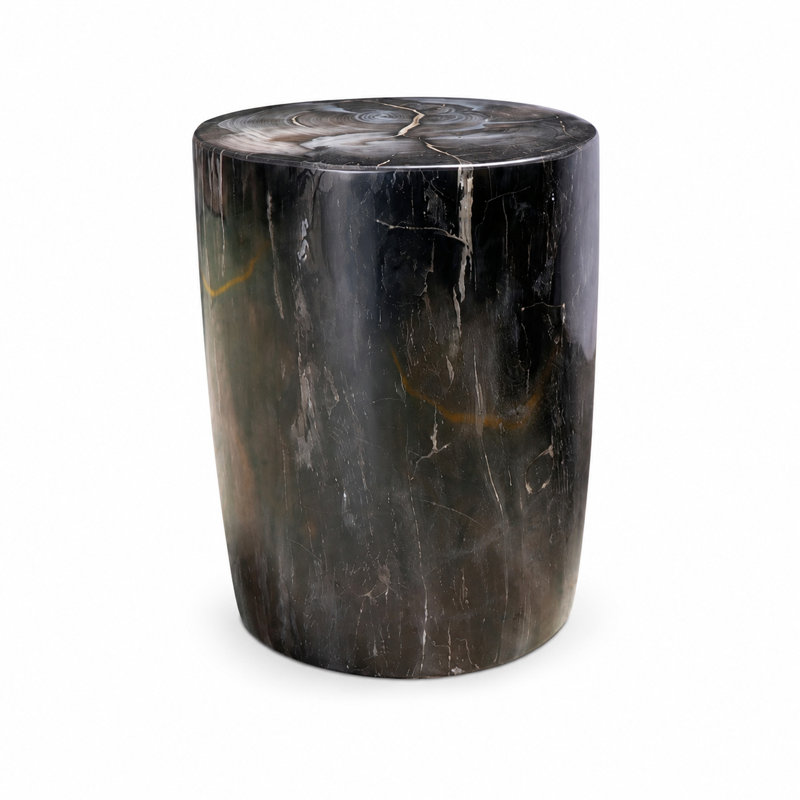 Elements Accent Stool, Natural Dark