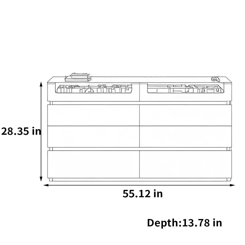 Minimalist Dresser Jewellery Drawer Storage Cabinet