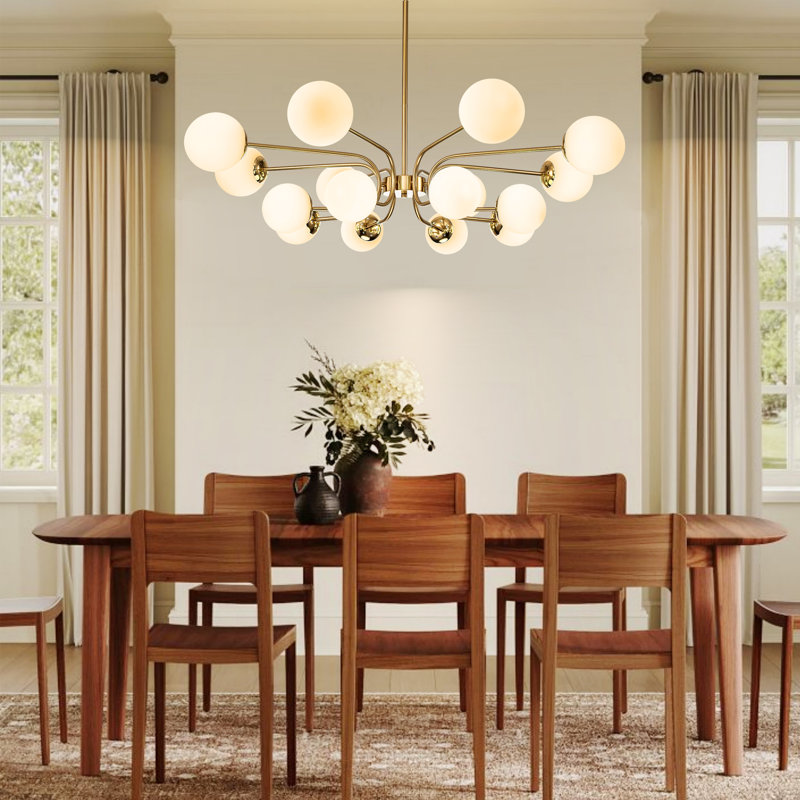 Summertown 16 - Light Dimmable Chandelier, Gold