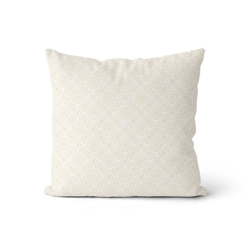 Coussin 18 X 18 Graceanne noir et blanc, Mousseline / blanc