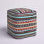 Pouf à rayures carrées 16 po Ali-1052576334