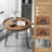 Solid Wood Tabletop Single-Seater Coffee Table, Brown