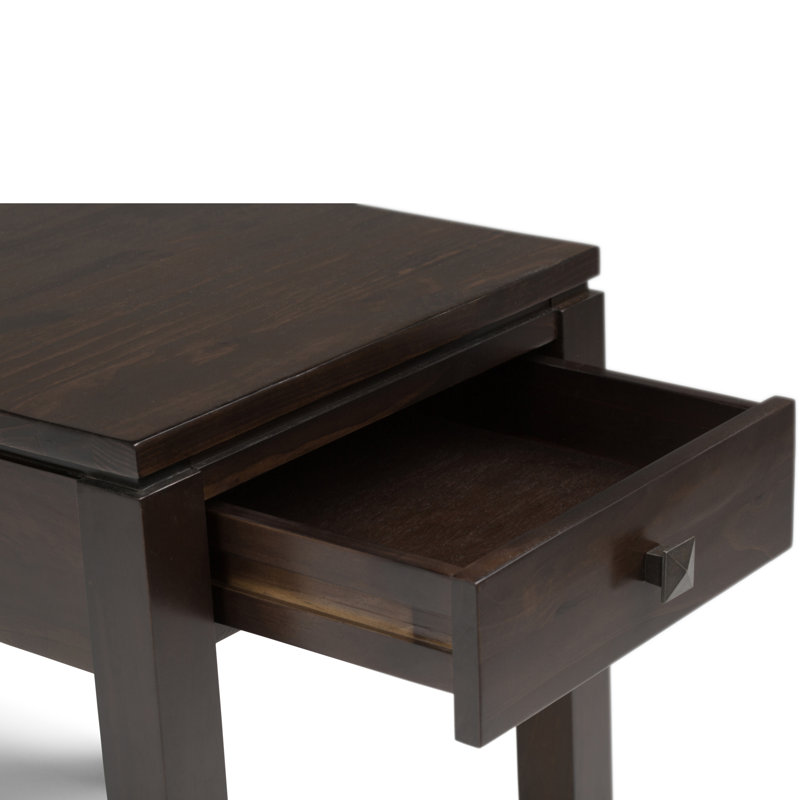 Cosmopolitan Compact Mahogany End Table with Storage Drawer