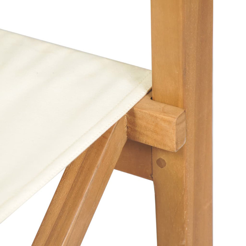 Chaise de camping pliable en bois massif, Bleu
