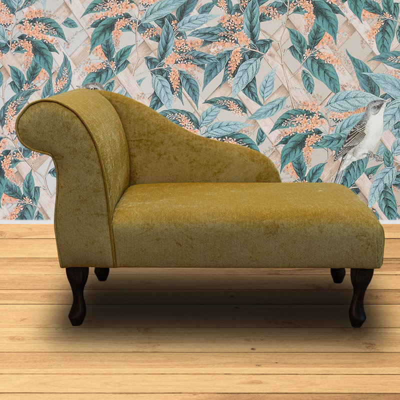 Upholstered Chaise Lounge, Corn Yellow