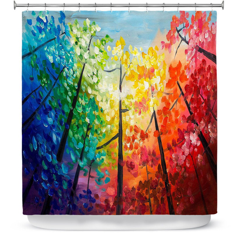 Rideau de douche simple s trees vi Celentano