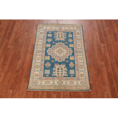 Blue Kazak Handmade Accent Rug 3x4