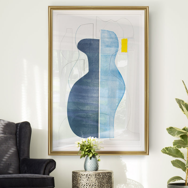 «Pottery Forms IV», reproduction sur toile, H 22,5 po x l 30,5 po x P 1,5 po, Encadrement doré