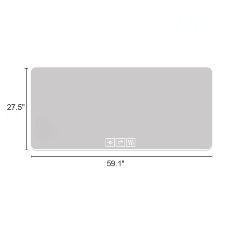 28*60In  LED Bathroom Mirror, Corrosion-Resistant, Three-Colour Dimmable, Backlit Mirror With One-Touch Demist Function