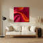 «Gradient Abstract 4», art mural en métal rouge-552164398